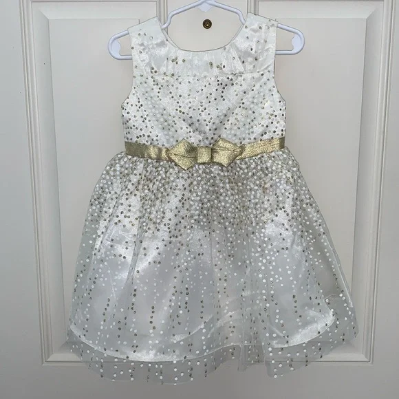 Jona Michelle | Dresses | Jona Michelle Size 2t Golden White Dress |  Poshmark